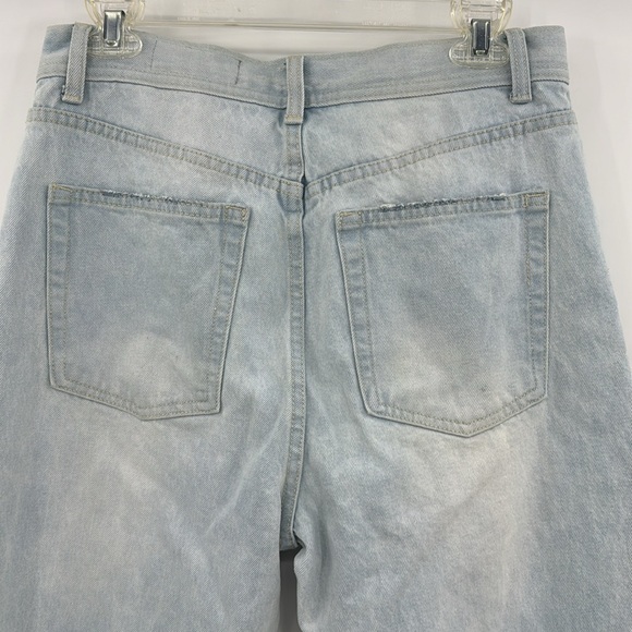 𝅺Wishlist  Bernice High Rise Distressed Hem Straight Leg Jeans-Size Large - Picture 6 of 7